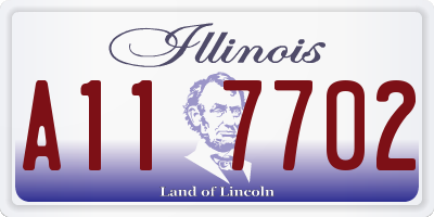 IL license plate A117702