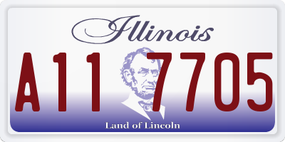 IL license plate A117705