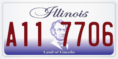 IL license plate A117706