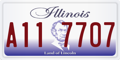 IL license plate A117707