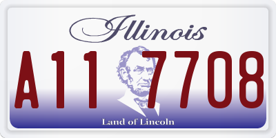 IL license plate A117708