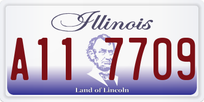 IL license plate A117709