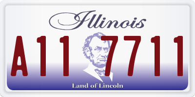 IL license plate A117711