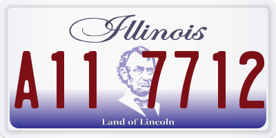 IL license plate A117712