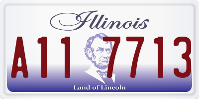 IL license plate A117713