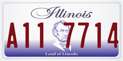 IL license plate A117714