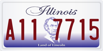IL license plate A117715