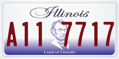IL license plate A117717