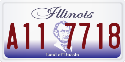 IL license plate A117718