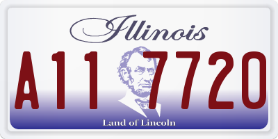 IL license plate A117720