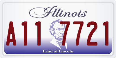 IL license plate A117721