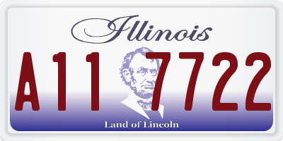 IL license plate A117722