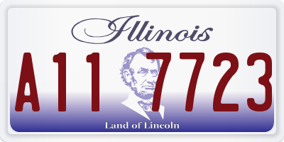 IL license plate A117723