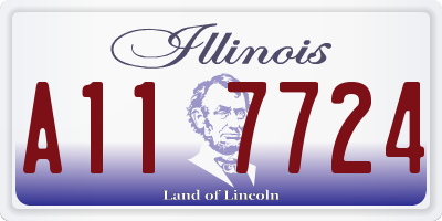 IL license plate A117724