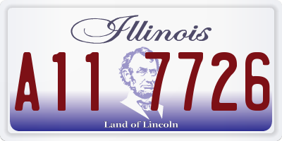 IL license plate A117726