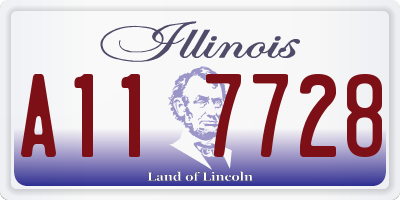 IL license plate A117728