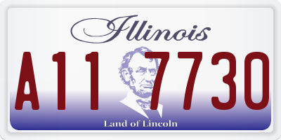 IL license plate A117730