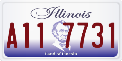 IL license plate A117731