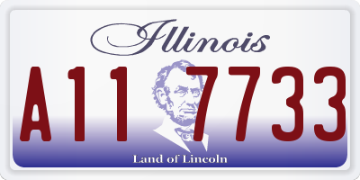 IL license plate A117733