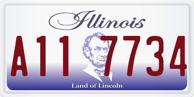 IL license plate A117734
