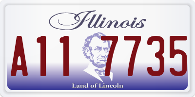 IL license plate A117735
