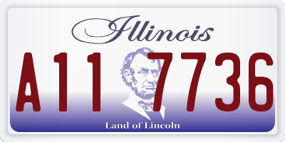 IL license plate A117736
