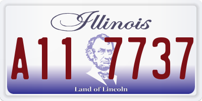 IL license plate A117737