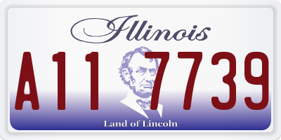 IL license plate A117739