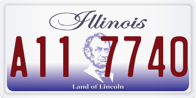 IL license plate A117740