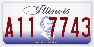 IL license plate A117743