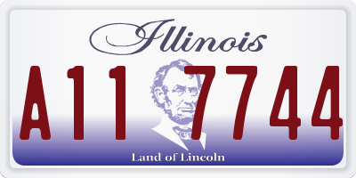 IL license plate A117744