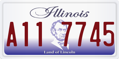 IL license plate A117745