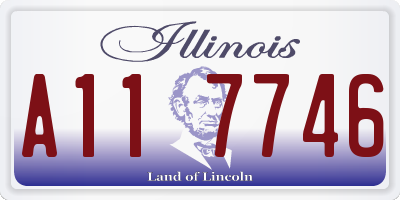 IL license plate A117746