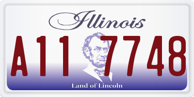 IL license plate A117748