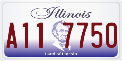 IL license plate A117750