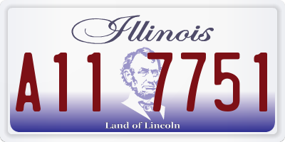 IL license plate A117751