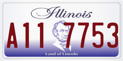 IL license plate A117753