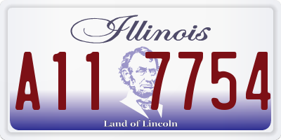 IL license plate A117754