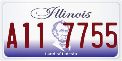 IL license plate A117755