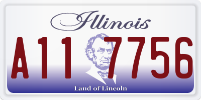IL license plate A117756