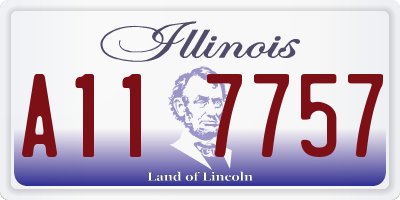IL license plate A117757