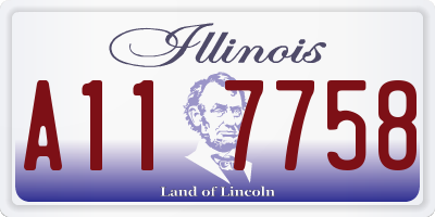 IL license plate A117758