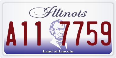 IL license plate A117759