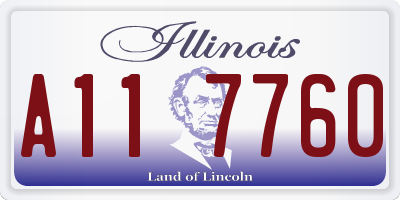 IL license plate A117760