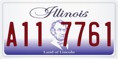 IL license plate A117761