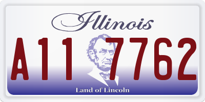 IL license plate A117762