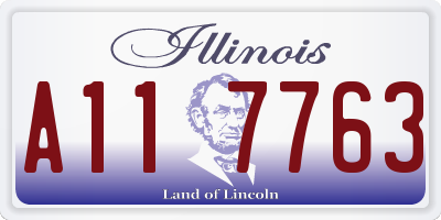 IL license plate A117763