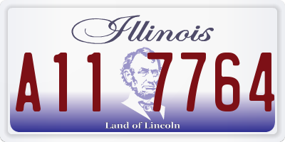 IL license plate A117764