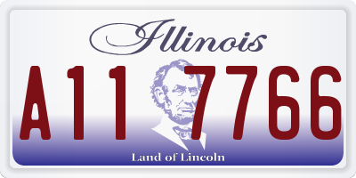 IL license plate A117766