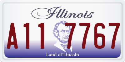 IL license plate A117767
